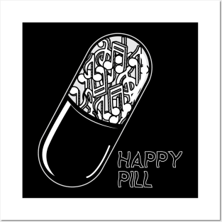 Happy Pill Music lover T-Shirt Posters and Art